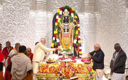 सबको राम  राम आज सदियों की प्रतीक्षा के बाद हमारे राम आ गए :  प्रधानमंत्री नरेंद्र मोदी जी