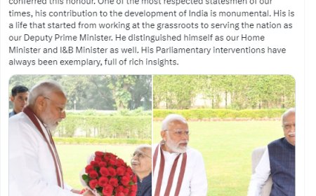 भारत के लाल को भारत रत्न  प्रधानमंत्री  मोदी  ने X पर दी जानकारी