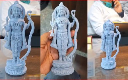डॉ अमित शर्मा ने  ऐक्रेलिक रेजिन से रामलला की मूर्ति बनाई है और लोगो को निशुल्क देना चाहते हें