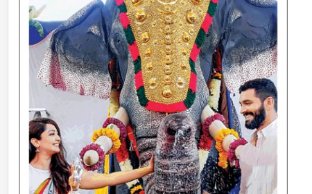 सुत्तूर मठ में अनूठा पूजा: यांत्रिक हाथी 'शिव' का अवारण