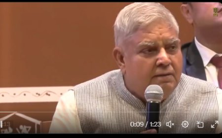 उपराष्ट्रपति जगदीप धनखड़ का बयान, मैं केवल राष्ट्र के बारे में सोचूंगा,