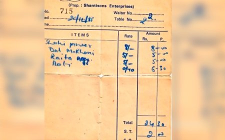 1985 का रेस्टोरेंट बिल सोशल मीडिया पर वायरल, पुरानी यादें ताजा करता है