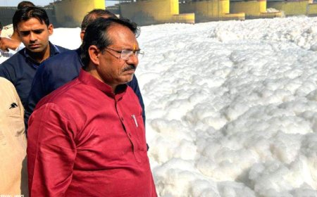 यमुना में झाग दिल्ली सरकार के भ्रष्टाचार का प्रमाणः हर्ष मल्होत्रा