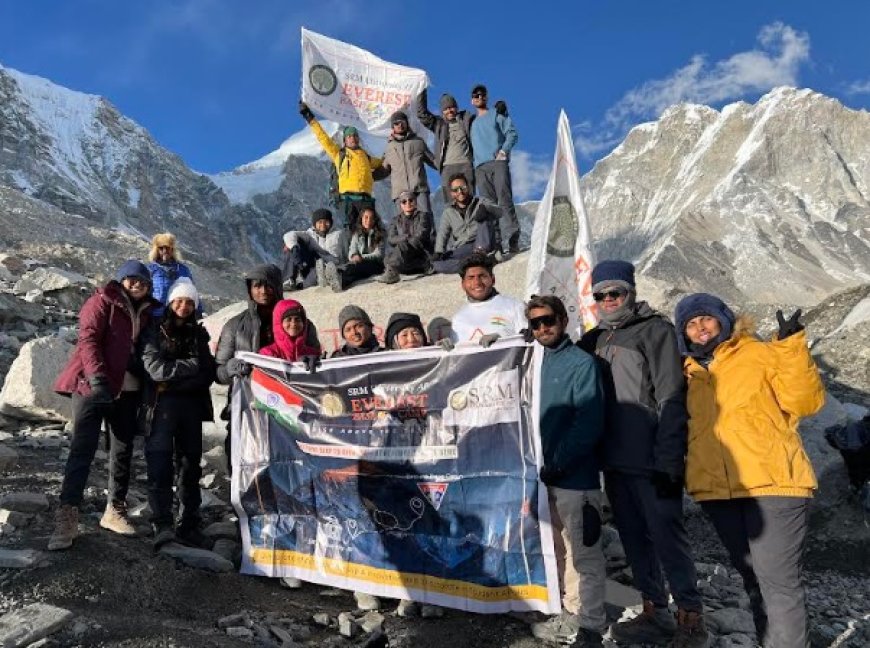 SRM University-AP Team Conquers Everest Base Camp