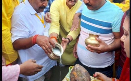 राष्ट्रीय स्वयंसेवक संघ के सह सरकार्यवाह आलोक कुमार छठ महापर्व में हुए शामिल, पर्यावरण संरक्षण का दिया संदेश