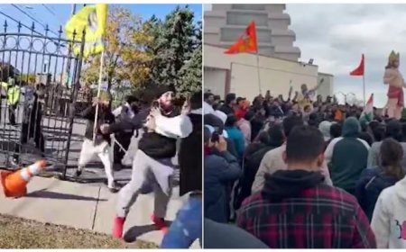 कनाडा : हिंदू मंदिर पर हमले के मामले में खालिस्तानी समर्थक गिरफ्तार, शर्तों के बाद किया रिहा