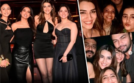 मुंबई में "दो पत्ती" फिल्म की सक्सेस पार्टी, कृति सेनन, काजोल और शहीर शेख की तस्वीरें हुई वायरल