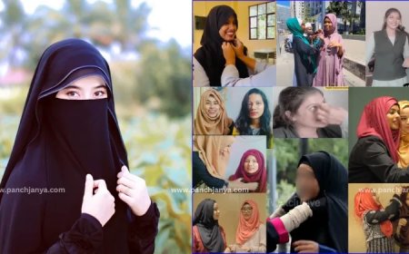 “हिजाब चैलेंज या इस्लामिक प्रोपगेंडा”? : तिलक मिटाकर पहनाया मजहबी चोला, गैर मुस्लिमों को निशाना बना रहीं मजहबी लड़कियां