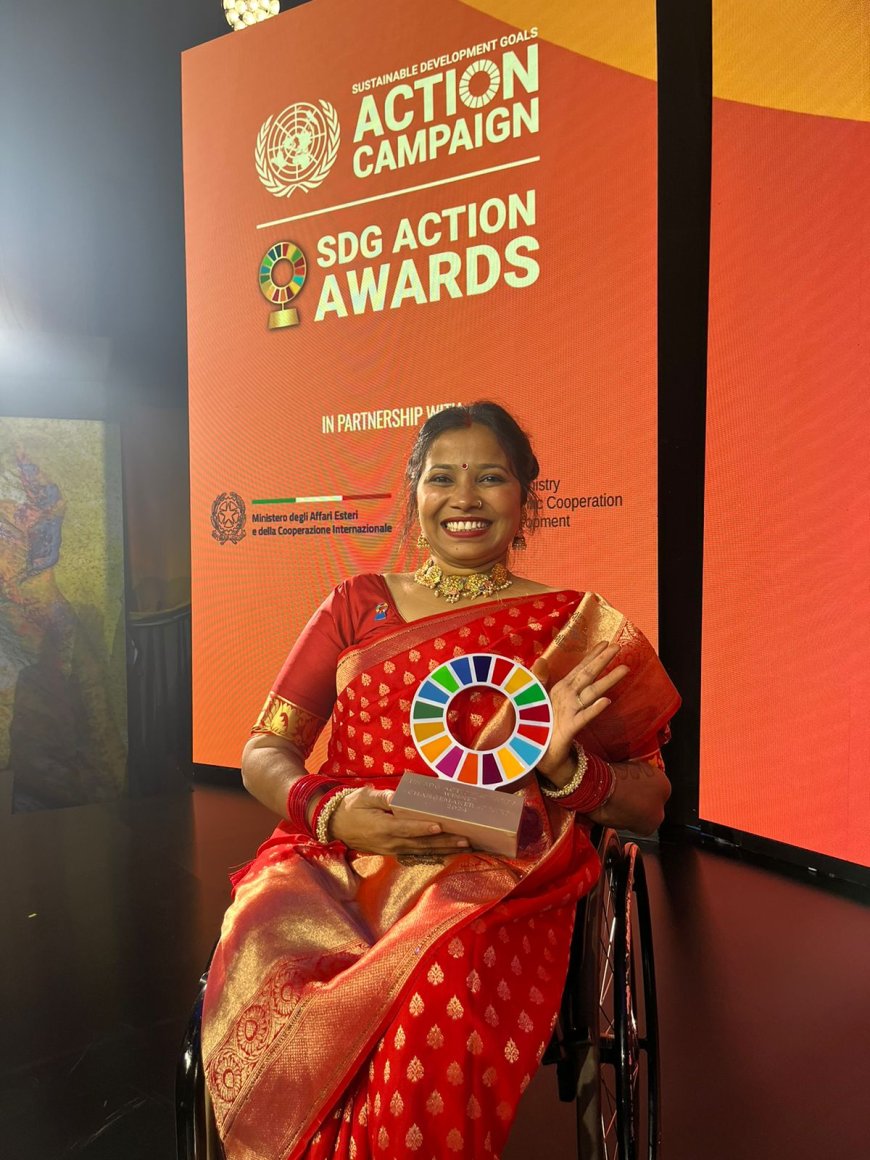 Indian Para-athlete and Disability Rights Activist Ms. Suvarna Raj Wins Prestigious United Nations SDG Action Award in Rome, Italy