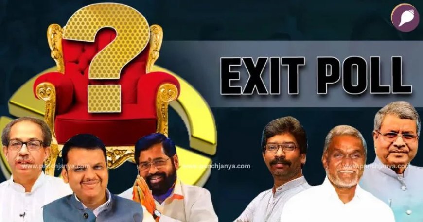 Exit Poll : महाराष्ट्र और झारखंड में भाजपा के नेतृत्व में सरकारें बनने का अनुमान, जानिए किसे मिल रहीं कितनी सीटें