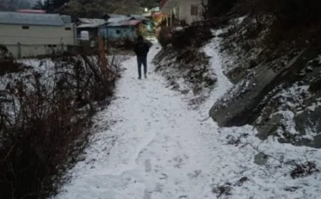 हिमालयी क्षेत्र में हुई सीजन की पहली बर्फबारी, कड़ाके की ठंड शुरू
