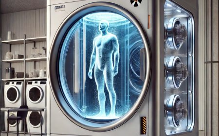 इंसानों को साफ करने वाली वॉशिंग मशीन का अविष्कार, MIRAI NINGEN SENTAKUKI,