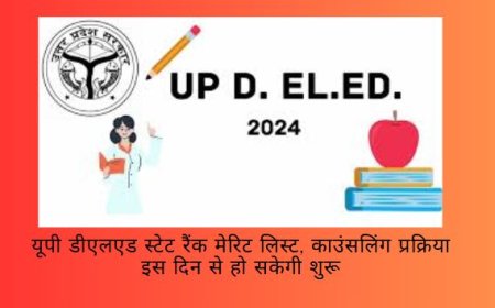 UP D.El.Ed State Rank 2024: यूपी डीएलएड स्टेट रैंक मेरिट लिस्ट, काउंसलिंग प्रक्रिया इस दिन से हो सकेगी शुरू