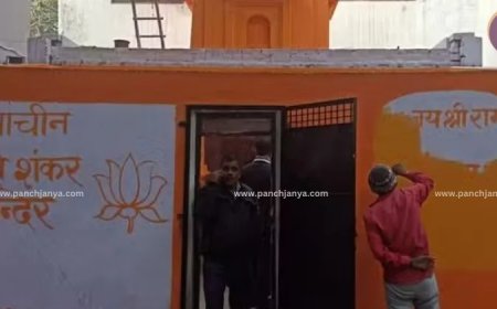 मुरादाबाद : गौरीशंकर मंदिर की रंगाई-पुताई हुई शुरू, 1980 के दंगे में पुजारी की हत्या के बाद से था बंद