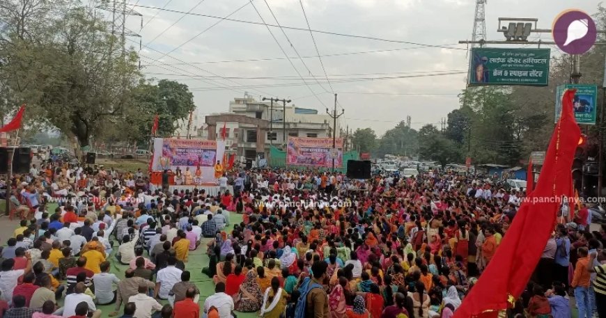 कट्टरपंथी मुस्लिमों के खिलाफ कोरबा में प्रदर्शन : बांग्लादेशी हिंदुओं पर हो रहे अत्याचार के खिलाफ उठाई आवाज