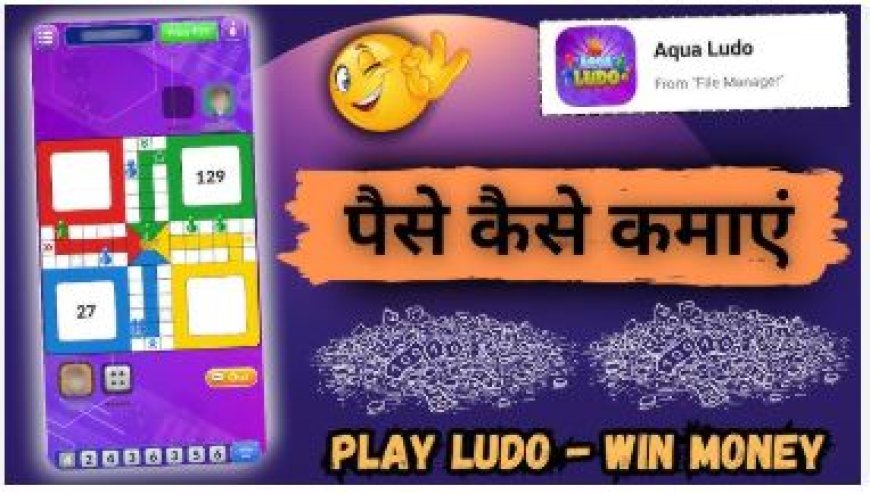 घर बैठे पैसे कमाने का शानदार तरीका एक्वा लूडो ऐप, Aqua Ludo App is a great way to earn money sitting at home