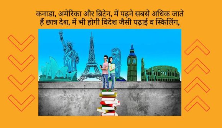 कनाडा, अमेरिका और ब्रिटेन, में पढ़ने सबसे अधिक जाते हैं छात्र देश, में भी होगी विदेश जैसी पढ़ाई व स्किलिंग,