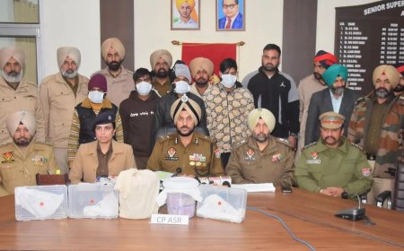 अमृतसर में हेरोइन तस्करी का बड़ा गिरोह बेनकाब : 12 गिरफ्तार, पाकिस्तान से ड्रोन द्वारा सप्लाई का खुलासा