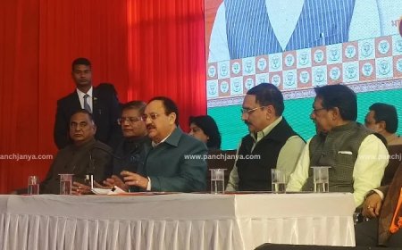 दिल्ली चुनाव 2025 : भाजपा का संकल्प पत्र जारी, महिलाओं को ₹2500 और सस्ते भोजन का वादा