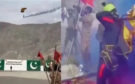पाकिस्तान में पैराशूट से चीफ गेस्ट के सिर पर लैंडिंग, वीडियो देख कर हंसी रोक पाना मुश्किल