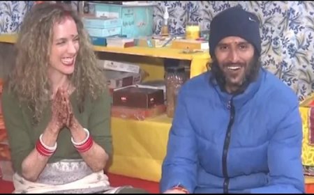 महाकुंभ: ग्रीस की पेनेलोप ने अपनाया सनातन धर्म, सिद्धार्थ से की शादी, जूना अखाड़े के महामंडलेश्वर ने किया कन्यादान