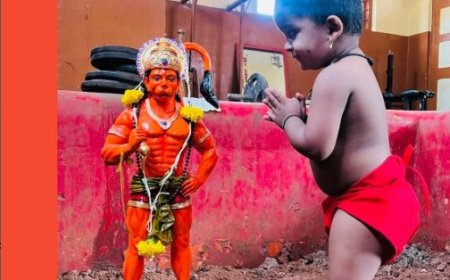 जय बजरंगबली! संकट हरने वाले, आशीर्वाद देने वाले, वीर हनुमान का दिव्य रूप।