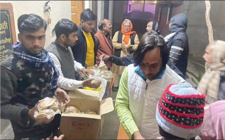 राष्ट्रीय स्वयंसेवक संघ  के कार्यकर्ता कर रहे सेवा का कर कुम्भ में