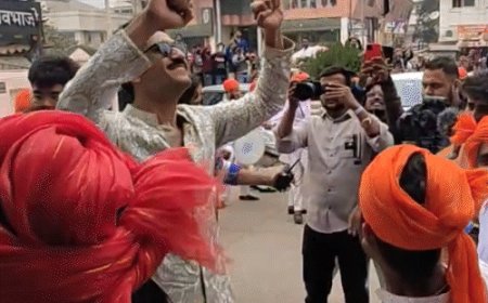 जयपुर में ढोल-नगाड़ों पर नाचे एक्टर विक्की कौशल:फिल्म छावा को लेकर कहा-25 किलो वजन बढ़ाया, स्क्रिप्ट पर ढाई साल लगे; तथ्यों से कोई छेड़छाड़ नहीं