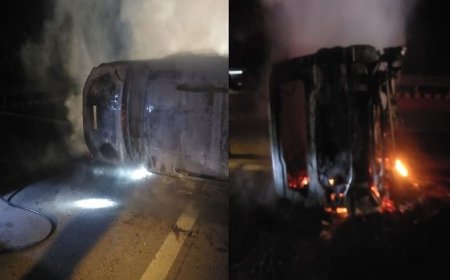 UP: यमुना एक्सप्रेस-वे पर पलटते ही कार में लगी आग, जलते हुए निकले छह लोग; गंभीर हालत...निजी अस्पताल में भर्ती