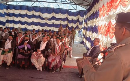 किन्नौर में ITBP सेवानिवृत्त दिवस समारोह:वयोवृद्ध सैनिकों का सम्मान, समस्याओं पर चर्चा, कमांडेंट ने की समर्पण की सराहना