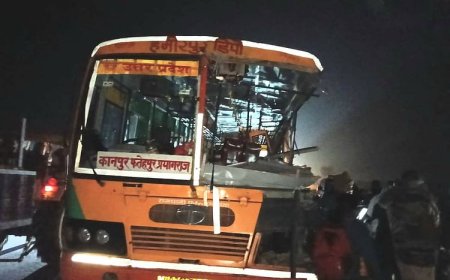 UP: ट्रैक्टर और रोडवेज बस की आमने-सामने भिड़ंत, 12 यात्री हुए घायल; मच गई चीख-पुकार
