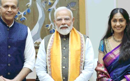 डायरेक्टर आशुतोष ने PM मोदी को दिया इनविटेशन:वाइफ सुनीता के साथ कार्ड देने पहुंचे; 2 मार्च को होगी बेटे कोणार्क की शादी