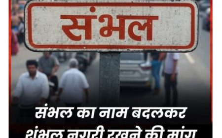 संभल का नाम बदलकर 'शंभल नगरी' रखने की मांग, सीएम योगी को सौंपा गया ज्ञापन