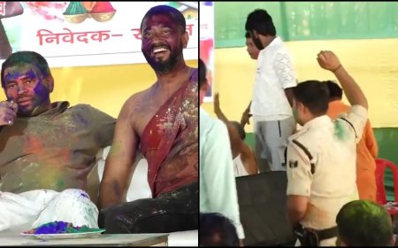 तेज प्रताप यादव के सामने डांस करने वाले पुलिसकर्मी पर गिरी गाज, किया गया लाइन हाजिर, दूसरे सिपाही को मिली ड्यूटी