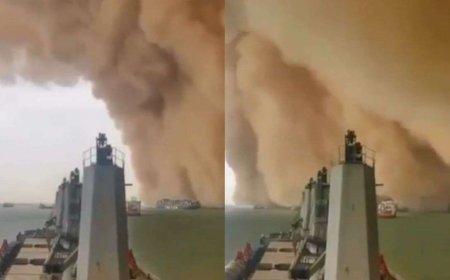 ये कोई फिल्मी सीन नहीं बल्कि हकीकत है, समुद्र में आया तूफान, देखते ही देखते डूब गए सारे जहाज