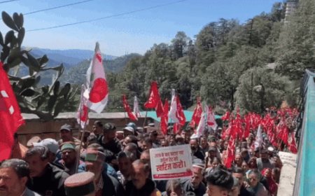 शिमला में किसानों ने विधानसभा का घेराव किया:जमीन से बेदखली के खिलाफ प्रदर्शन; सीएम बोले- सरकार साथ खड़ी