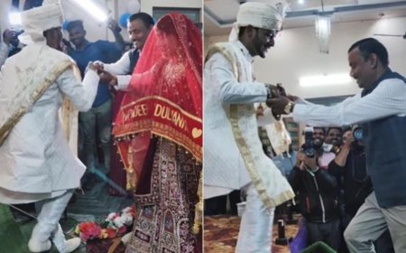 दुल्हन को छोड़ दूल्हे ने ससुर का थामा हाथ, स्टेज पर ले जाकर किया ऐसा काम, यूजर्स बोले- इतना कॉन्फिडेंस आता कैसे है