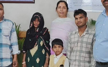 हरियाणा पुलिस ने लापता युवक को परिवार से मिलवाया:6 वर्ष की उम्र से गायब, 17 साल बाद बेटे को पाकर परिजन भावुक