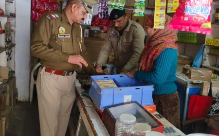 किन्नौर में दुकानदारों पर कार्रवाई:स्कूल-कॉलेज के 100 मीटर दायरे में बेच रहे थे तंबाकू, सामान जब्त