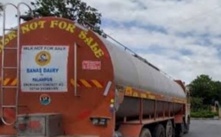 नारनौल में ट्राला से टकराया दूध का टैंकर:ड्राइवर की मौत, ऊना का रहने वाला; अचानक ब्रेक लगाने से हादसा, जा रहा था झज्जर