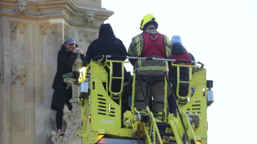 Man climbs Big Ben's Elizabeth Tower with Palestine flag, arrested after 16-hour standoff