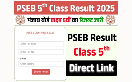 PSEB 5th Class Result 2025: पंजाब कक्षा पांचवी रिजल्ट को लेकर बड़ी खुशखबरी, इस दिन आएगा रिजल्ट