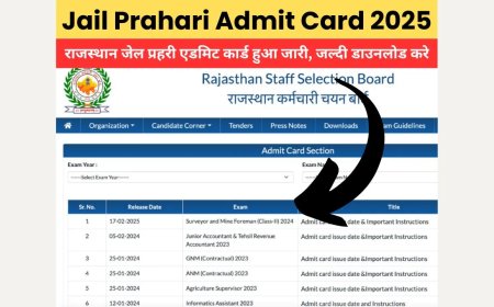 Rajasthan Jail Prahari Admit Card 2025: राजस्थान जेल प्रहरी भर्ती एडमिट कार्ड