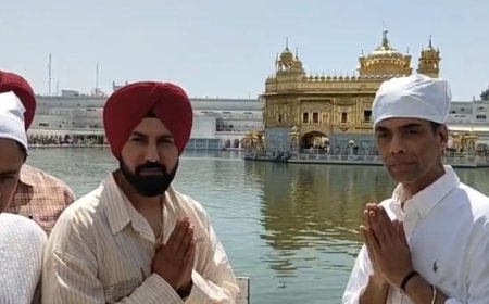 करण जौहर-गिप्पी ग्रेवाल ने स्वर्ण मंदिर में टेका माथा:फिल्म 'अकाल' की सफलता के लिए अरदास, धर्मा प्रोडक्शन का पंजाबी सिनेमा में पहला कदम