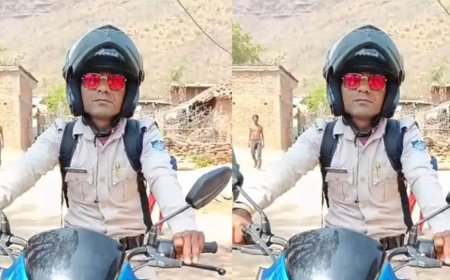 काला चश्मा, नीली बाइक... पुलिस की वर्दी में रौब दिखा रहा था शख्स, युवक के एक सवाल से खुल गई सारी पोल