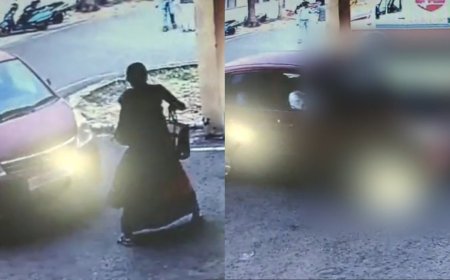 डॉक्टर ने बुजुर्ग महिला के ऊपर चढ़ा दी कार, ये दर्दनाक CCTV फुटेज देख कांप जाएंगे आप