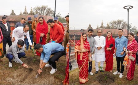 केंद्रीय मंत्री शिवराज सिंह चौहान ने भगवान पशुपतिनाथ के किए दर्शन, लगाए रूद्राक्ष और हरश्रृंगार के पौधे