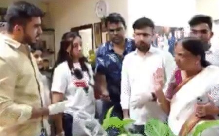 स्‍टूडेंट ने प्रिंसिपल ऑफिस की दीवारों पर लीपा गोबर:एक दिन पहले क्लासरूम की दीवारों पर प्रिंसिपल ने लगाया था गोबर, कहा था- ठंडक रहेगी