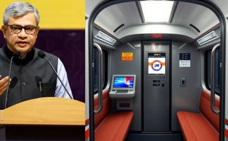 देश में पहली बार ट्रेन के अंदर लगाई गई एटीएम