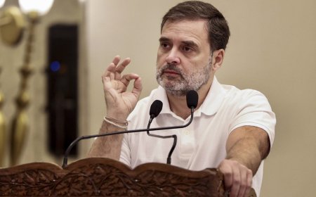 अमेरिका में राहुल गांधी ने चुनाव आयोग पर साधा निशाना, बोले 'सिस्टम में कुछ गड़बड़ है'